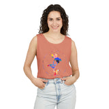Stylish Unisex Tank Top with Artistic Floral Design, Casual Summer Wear, Art Lovers Gift, Beach Day Outfit, Gift for Him/Her