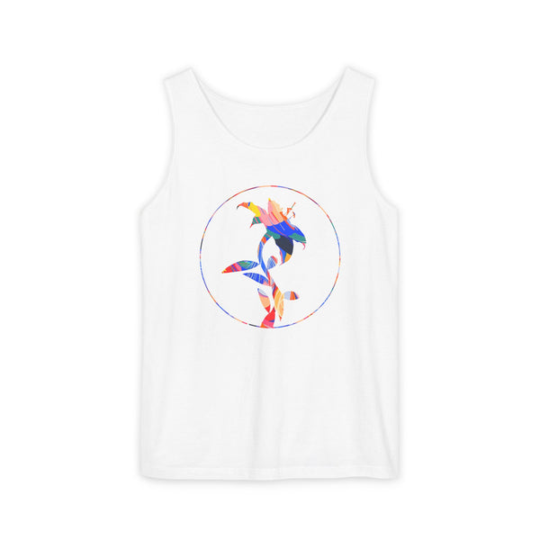 Stylish Unisex Tank Top with Artistic Floral Design, Casual Summer Wear, Art Lovers Gift, Beach Day Outfit, Gift for Him/Her