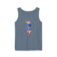 Stylish Unisex Tank Top with Artistic Floral Design, Casual Summer Wear, Art Lovers Gift, Beach Day Outfit, Gift for Him/Her