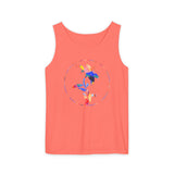 Stylish Unisex Tank Top with Artistic Floral Design, Casual Summer Wear, Art Lovers Gift, Beach Day Outfit, Gift for Him/Her