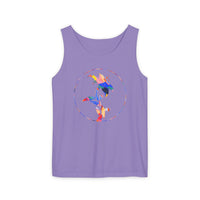 Stylish Unisex Tank Top with Artistic Floral Design, Casual Summer Wear, Art Lovers Gift, Beach Day Outfit, Gift for Him/Her