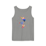 Stylish Unisex Tank Top with Artistic Floral Design, Casual Summer Wear, Art Lovers Gift, Beach Day Outfit, Gift for Him/Her
