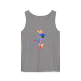 Stylish Unisex Tank Top with Artistic Floral Design, Casual Summer Wear, Art Lovers Gift, Beach Day Outfit, Gift for Him/Her